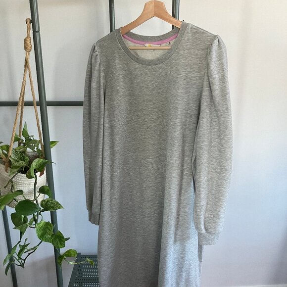 Heather grey sweatshirt dress with shoulder detail (Boden tall size - 18L / 18T) - Picture 3 of 6